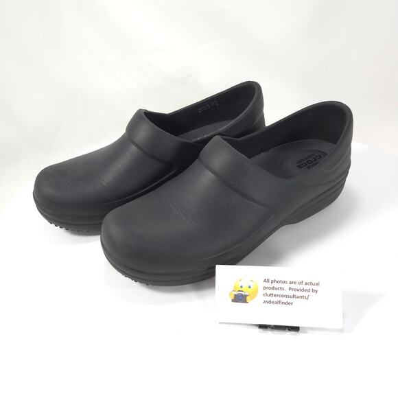 Crocs Dual Comfort Slip On Comfort Mule Clog Womens Size 9 Black Rubber - Picture 1 of 9